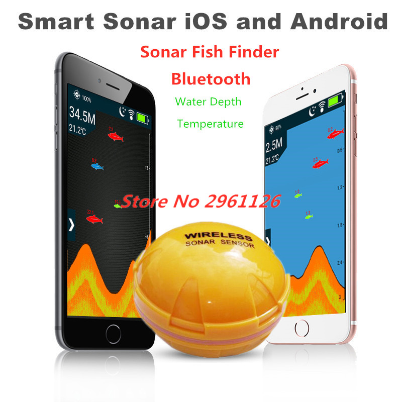 Fishing Boat Depth Finder - ไร้สาย Fish Finder แบบพกพา Echo-sounder โทรศัพท์บลูทูธสมาร์ท