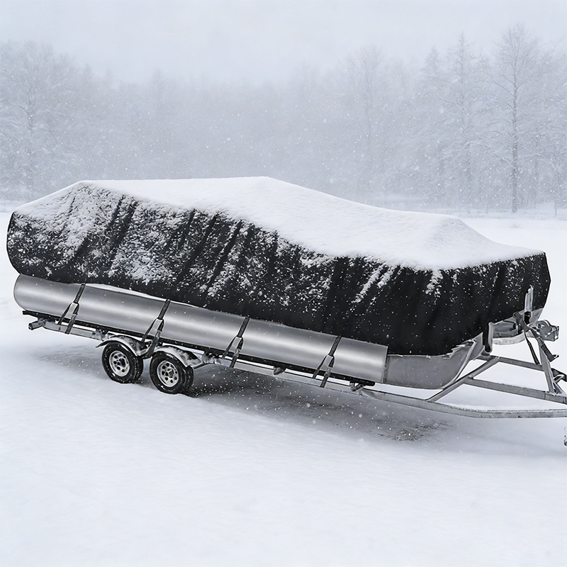 Fishing Boat Cover - ผ้าคลุมเรือทนทาน ป้องกันลม ดีไซน์ป้องกันการฉีกขาด พร้อมหัวเข็มขัดปลดเร็ว เหมาะสำหรับเรือตกปลาแบบ V-hull