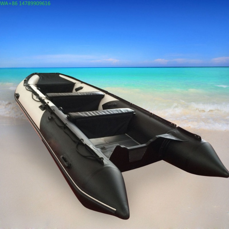 Fishing Boat Inflatable - เรือยางพีวีซีหนาพิเศษ 4.7 เมตร 9 ที่นั่ง เรือกู้ภัย