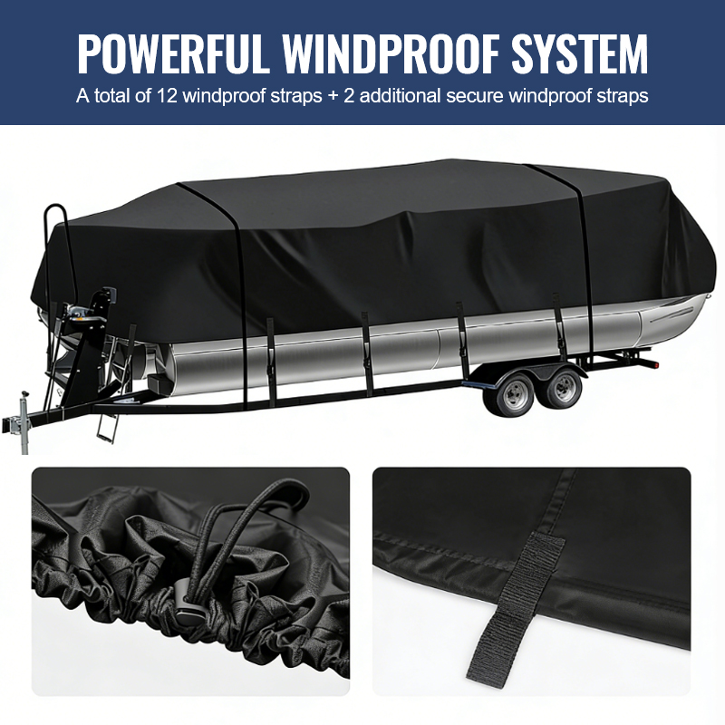 ผ้าคลุมเรือกันน้ำแบบอ็อกซ์ฟอร์ - Fishing Boat Cover บทวิจารณ์และราคา