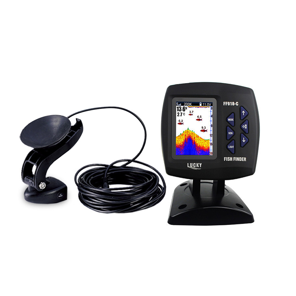 หน้าจอสี FF918-C100DS แบบมีสาย - Fishing Boat Depth Finder บทวิจารณ์และราคา