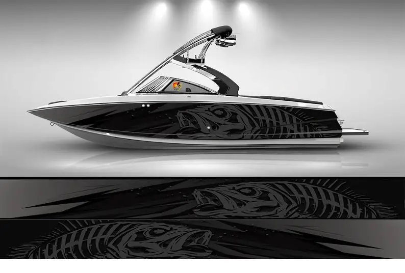 ลายพรางสีดำและสีขาวมาร์ลินฟิชไ - Fishing Boat Trailer บทวิจารณ์และราคา