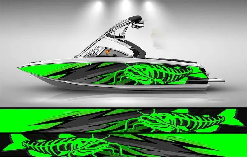 ลายพรางสีดำและสีขาวมาร์ลินฟิชไ - Fishing Boat Trailer บทวิจารณ์และราคา